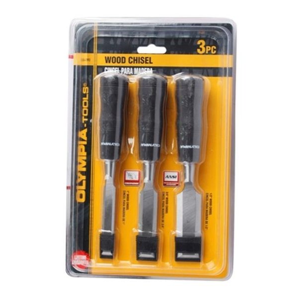 Olympia Tools Olympia Tools 30-191 3 Pieces Wood Chisel Long Pattern Set 30-191